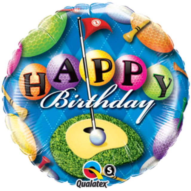 Golf Happy Birthday 18"