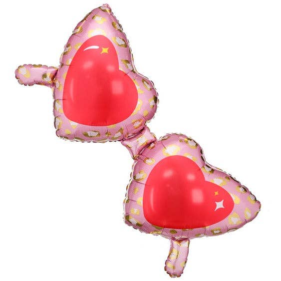 Heart Glasses Foil Balloon 45 in.