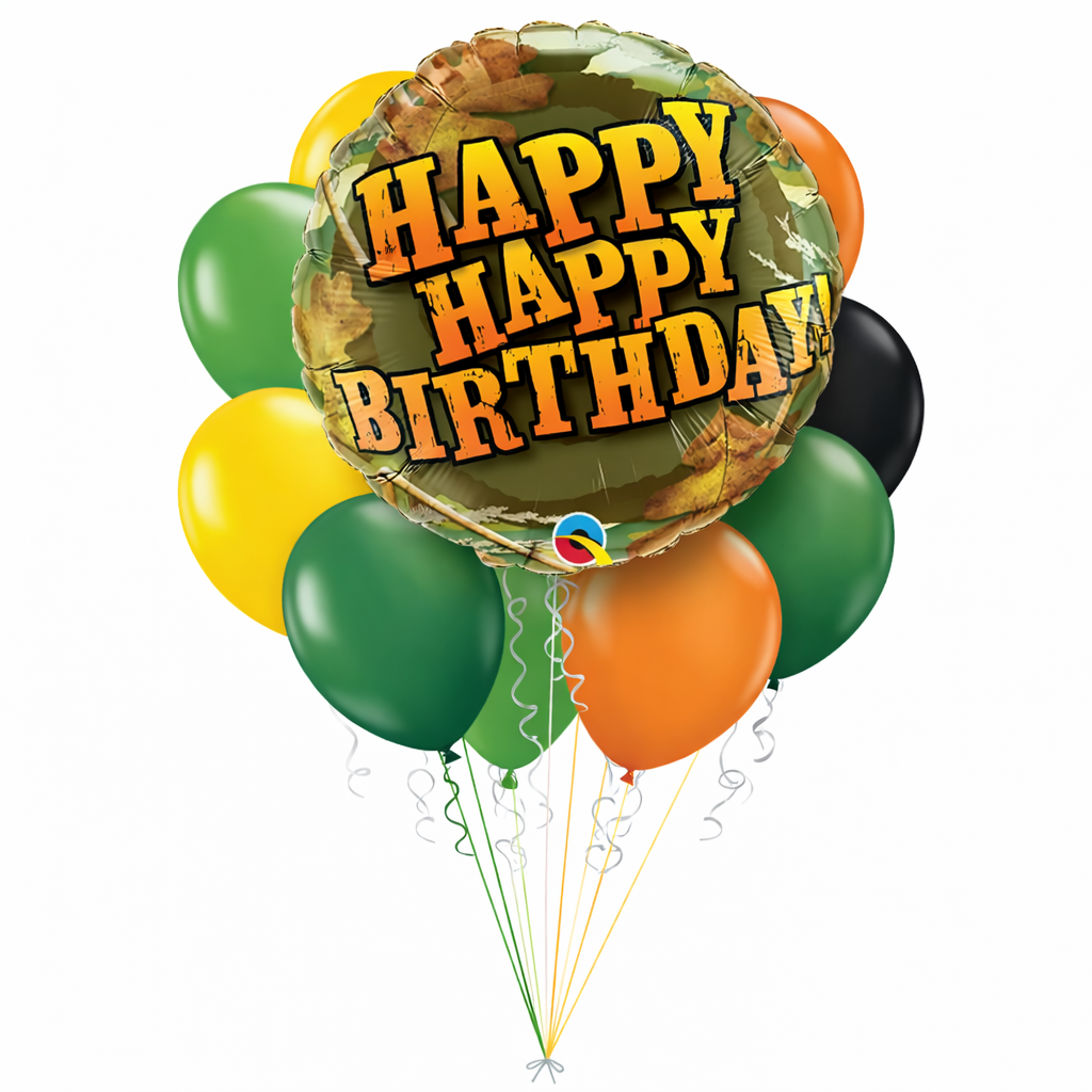 Camo Happy Birthday 18"