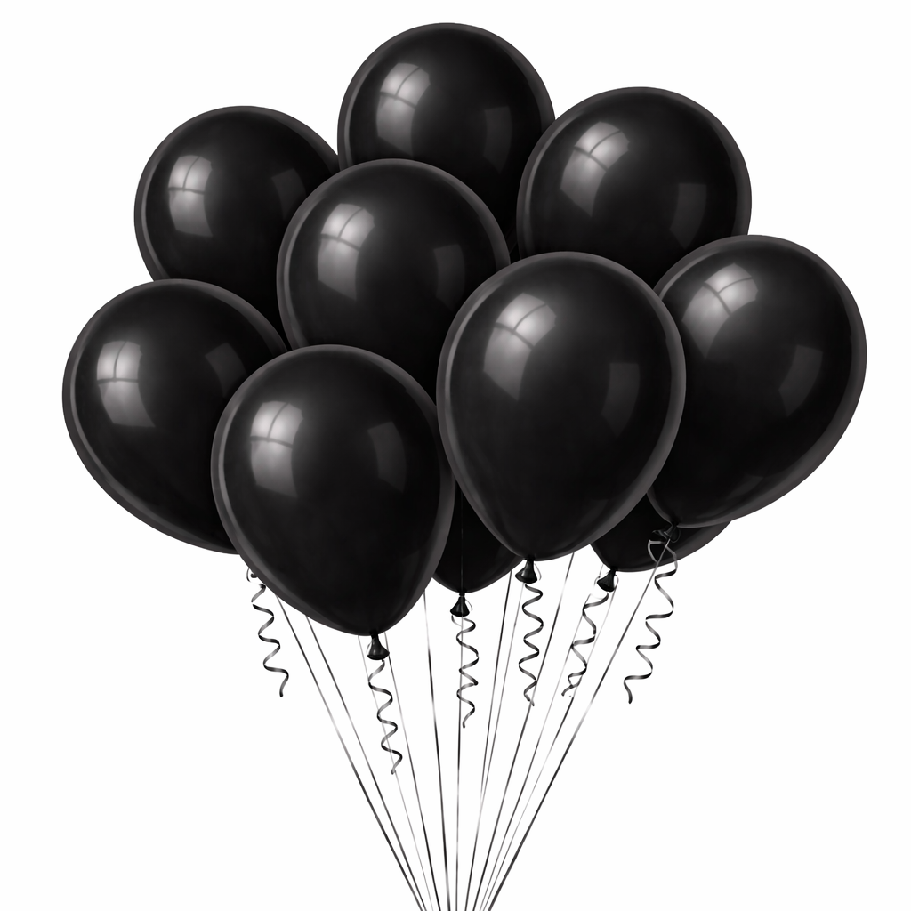 Black Latex Balloon Bundle 12 in. 10 ct.