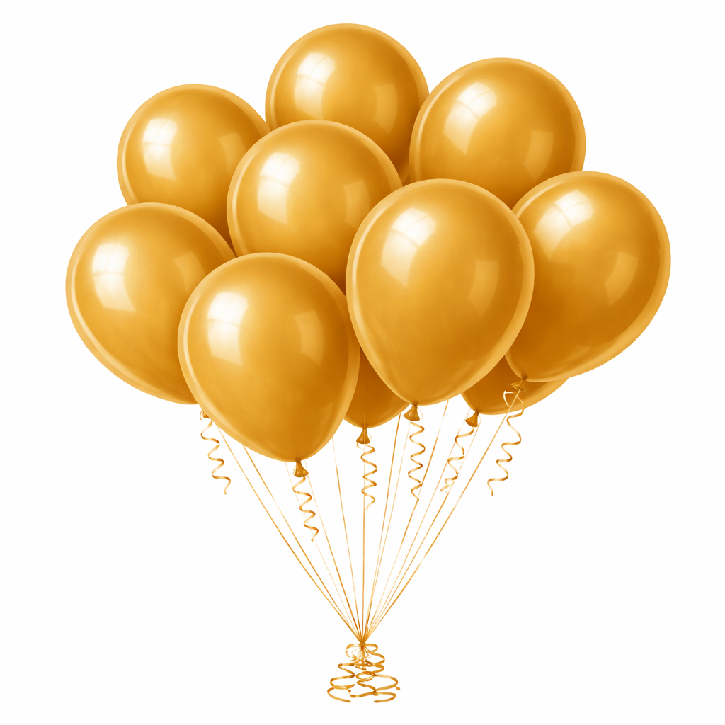 Gold Latex Balloon bundle 12in, 10 ct
