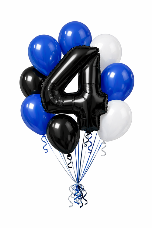 Black solid number balloon 40 "