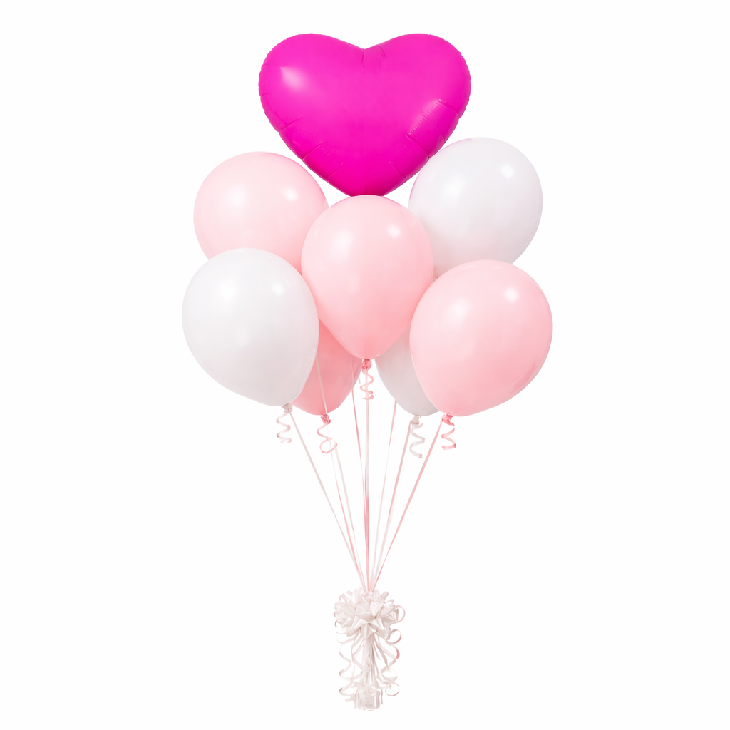 Neon Hot Pink Heart 18"