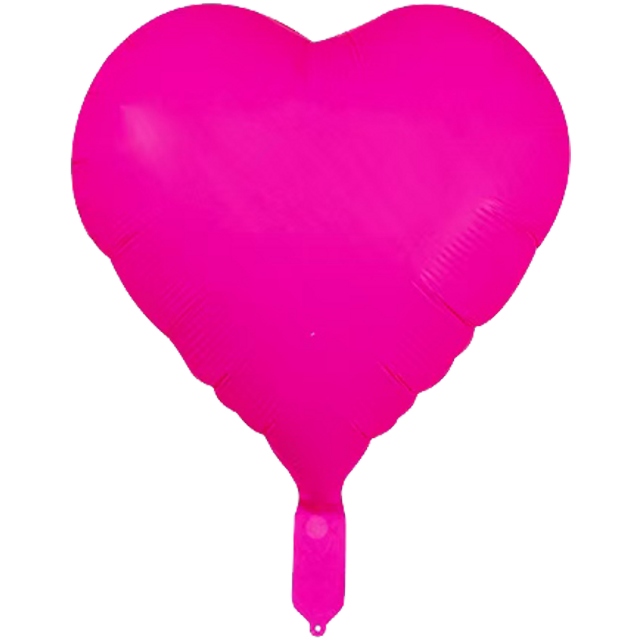 Neon Hot Pink Heart 18"