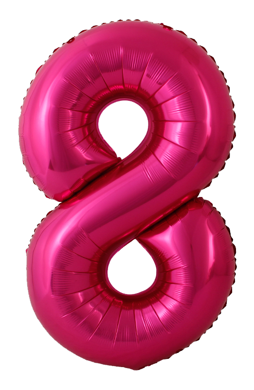 34 Inch Pink Number 8