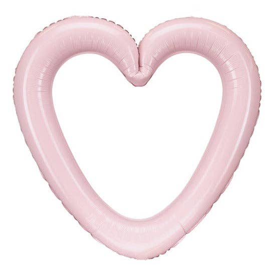 Pink Heart Frame Foil Balloon 29 in.