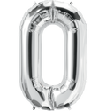 34 Inch Silver Number 0